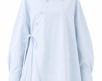 Premium Summer Cotton Modest Top | Oversized Cotton Blouse | French Style Linen Look Shirt | Lightweight Modest Tunic | Women’s Summer Cloth