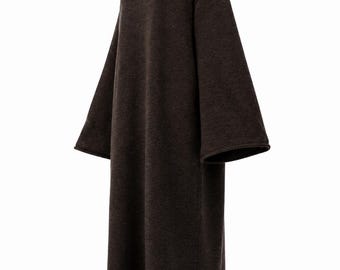 Winter Abaya Dress, Modest Knit Maxi Dress, Long Sleeve Sweater Dress, Muslim Women Clothing, Cozy Fall Dress, Everyday Modest Wear