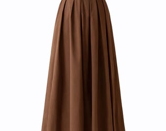 97% Cotton Maxi Abaya Skirt – Modest High Waisted Full Length Muslim Skirt – A Line Flowy Eid Skirt – Elegant Everyday Cotton Maxi