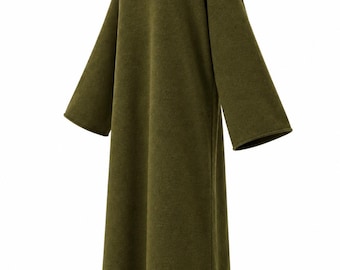 Modest Sweater Maxi Dress, Winter Abaya for Women, Long Sleeve Knit Dress, Muslim Modest Clothing, Fall Maxi Dress, Everyday Abaya