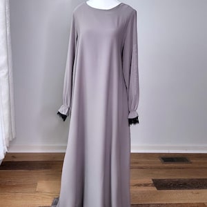 Medina Silk Abaya Dress: Modest Muslim Kaftan, Jilbab