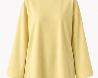 Modest Oversized Top Muslim Women | Loose Fit Modest Blouse | Long Sleeve Tunic Top | Islamic Clothing | Casual Modest Wear | Spring Summer