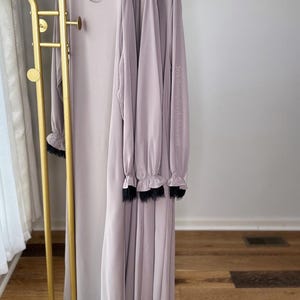 Elegant Abaya Dress with Hijab: Modest Muslim Maxi Dress