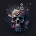 Skulls &amp; Flowers Art Print 2 Floral Art Instant Digital Download Skull ...