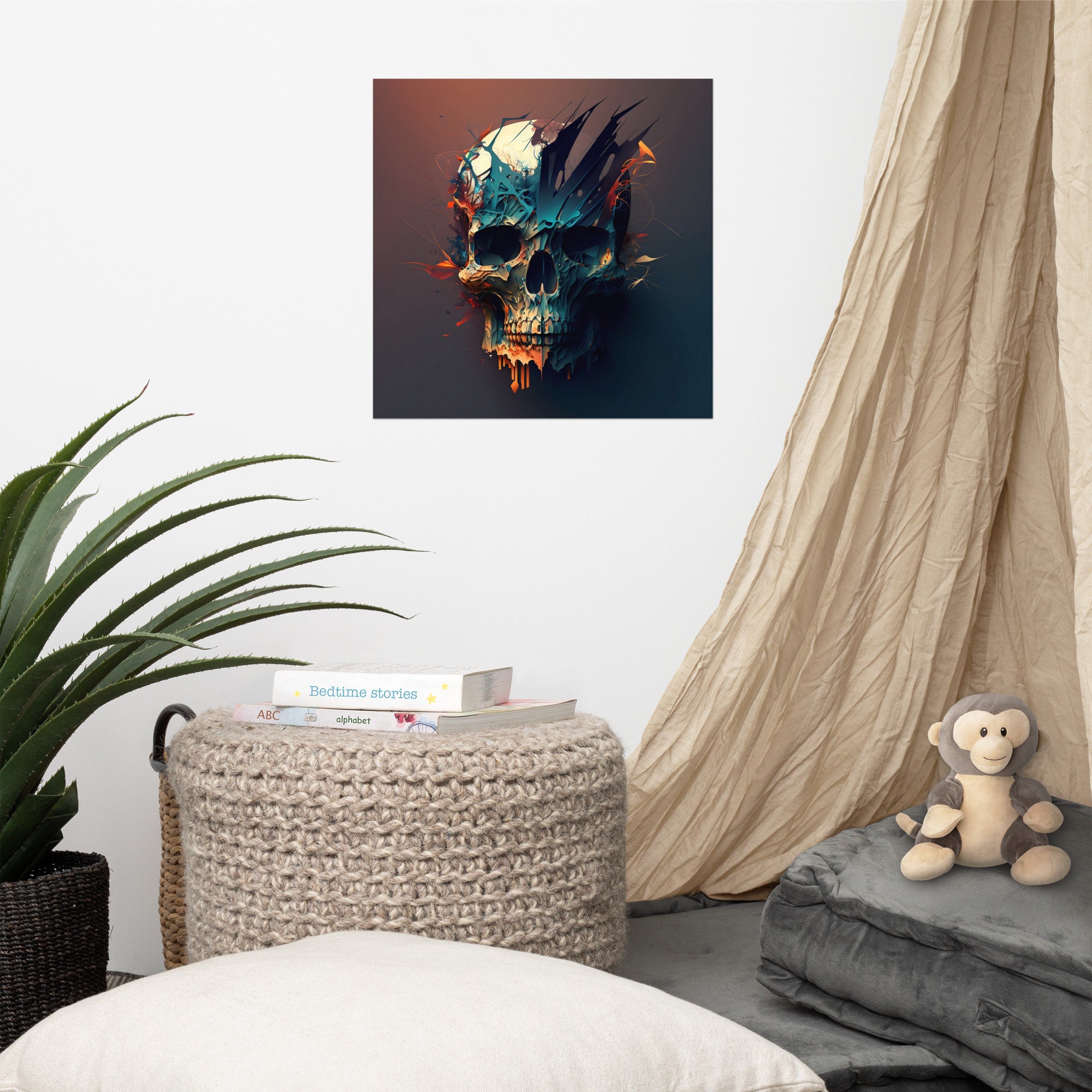 Abstract Art Skulls 1 - Abstract Art - Instant Digital