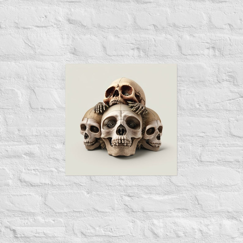 Sloth Wall Art Print 2 - Skulls & Sloths - Original Sloth Art - Digital ...