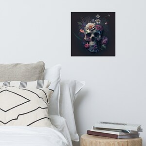 Skull and Flowers Wall Art X