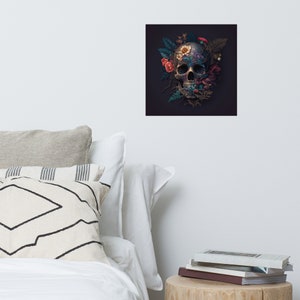 Skulls &amp; Flowers Art Print 7 - Floral Art - Instant Digital Download ...