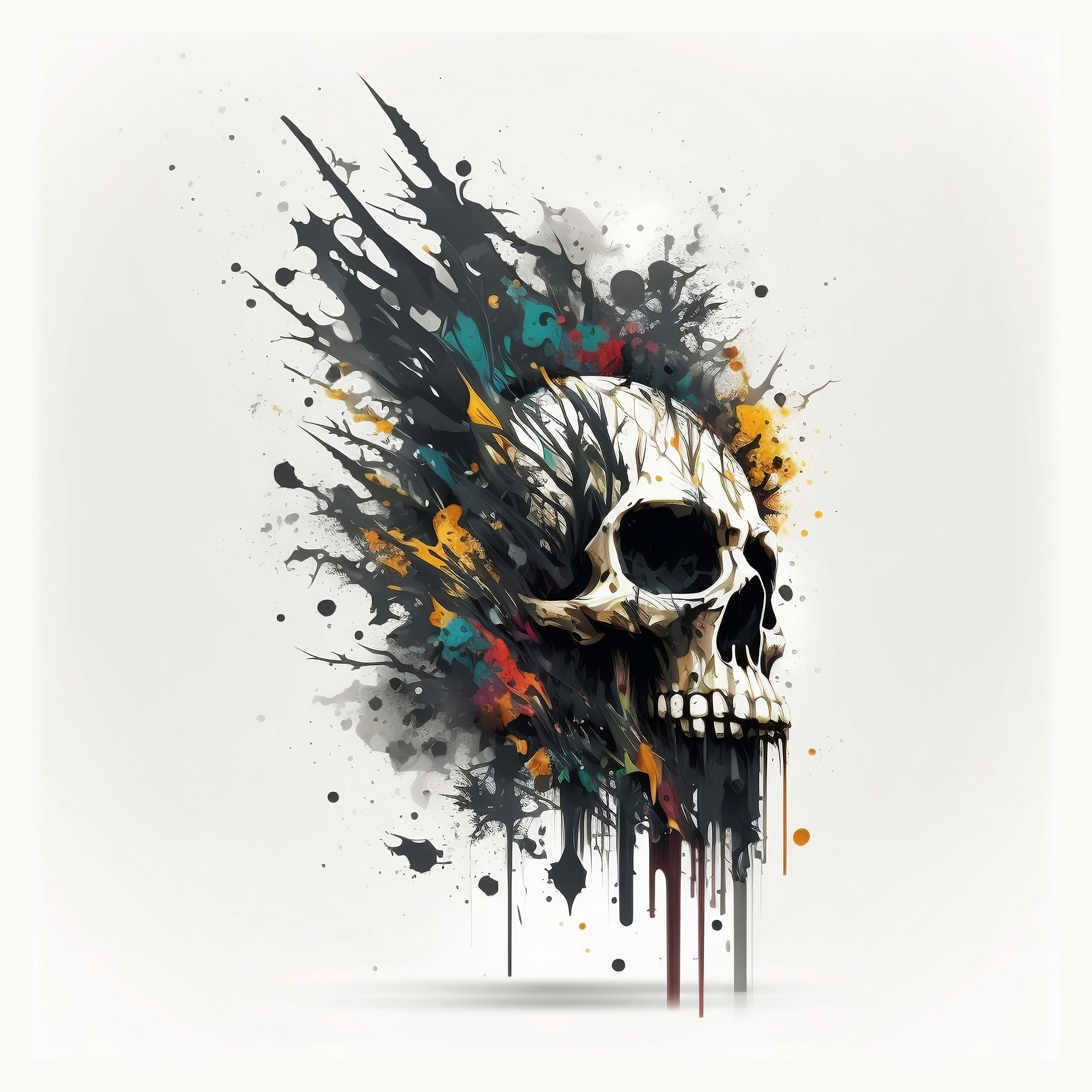 Skull outlet abstract art