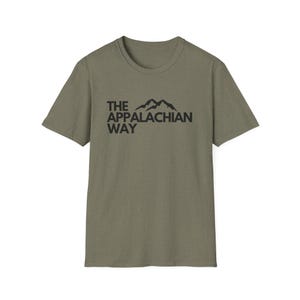 Appalachian Way Mountains Softstyle T-Shirt, Hiking Tee, Outdoor Adventure Shirt, Nature Lover Gift, Mountain Graphic Tee