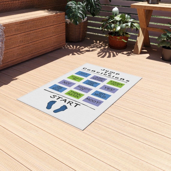Jump to Conclusions Mat Office Space Outdoor Rug 