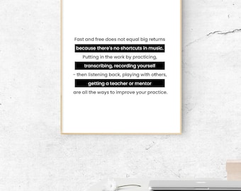 Meaningful Success for Musicians Printable Wall Art (Digital Download)
