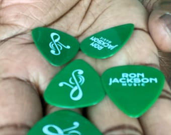 Púas de guitarra Green Signature, Edición Ron Jackson, Púas de calidad para un rendimiento mejorado