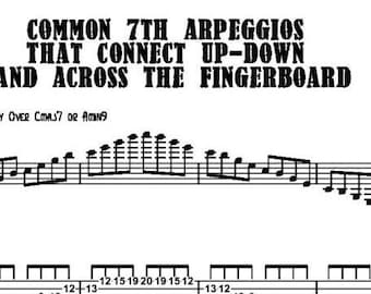 Common 7th Arpeggios | Jazz Guitar Fingerboard Lesson, PDF & TABs