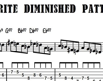6-String Jazz Guitar Diminished Patterns | PDF Lesson & TABs