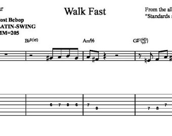 Walk Fast | 7-String Jazz Guitar PDF & TABs
