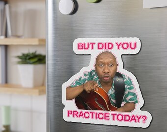 Imán recordatorio de práctica / Decoración de guitarrista troquelada