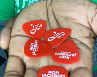 Púas de guitarra rojas exclusivas de Ron Jackson / Paquete de púas personalizadas / Mejora tu experiencia de interpretación