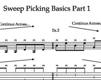 Sweep Picking Basics | Guitar Technique Lesson, PDF & TABs