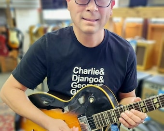 Camiseta de Jazz Guitar Masters / Edición de seis cuerdas, ropa tributo