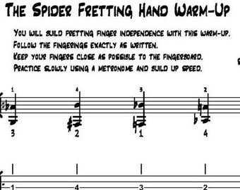 Spider Warm-Up Exercise | Guitar Lesson PDF & TABs