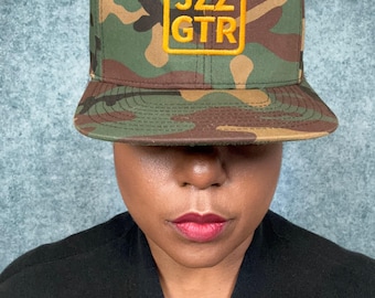 Gorra snapback JZZ GTR bordada en amarillo, regalo de guitarra de jazz