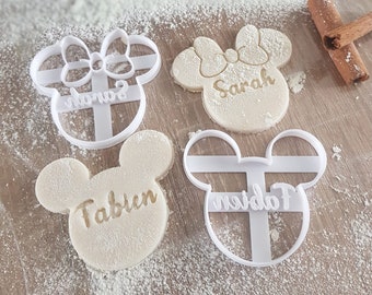 Customizable Mickey Minnie Heart Cookie Cutters