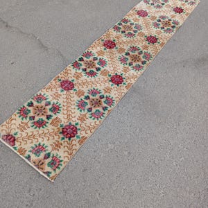 2x7 Turkish Vintage Carpet, 2x7 Runner Rug,2x7 Rug,Oushak Handmade Wool Rug,Turkish Rug,Vintage Wool Rug,Neatural Rug,Runner Rug,1.6x6.11 ft