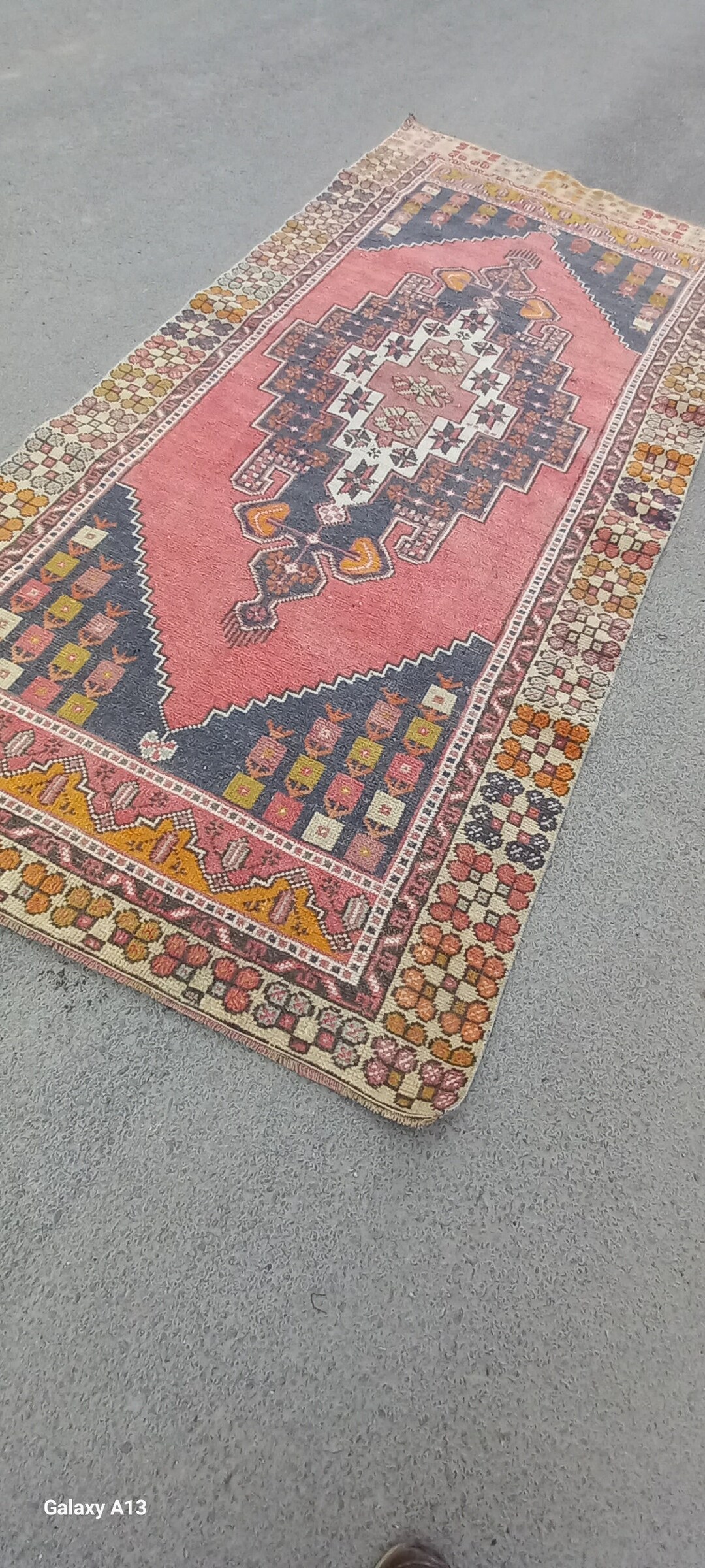 47x70 Inch Rug 4x7 Rug 4x7turkish Rug,4x7pink,blue Rug, 4x7 Vintage Rug,handmade ...