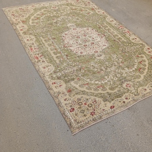 7x10 Rug,Oversize Rug,Turkish Rug,Oushak Rug,Living Room Rug,7x10 Natural Rug,Anatolian Rug,Wool Rug,Handmade Rug,Dinner Room Rug,6.11x9.10