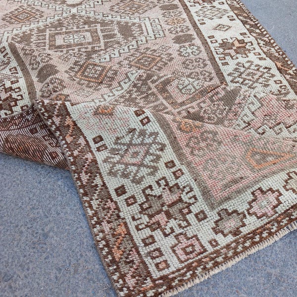 4 x 8 vloerkleed, 4 x 8 vintage vloerkleed, karpetten, kinderkamertapijt, Anatolisch tapijt, woondecoratietapijt, woonkamertapijt, vintage tapijt, Anatolisch tapijt, 4,3 x 7,8 ft, belastingvrij VS