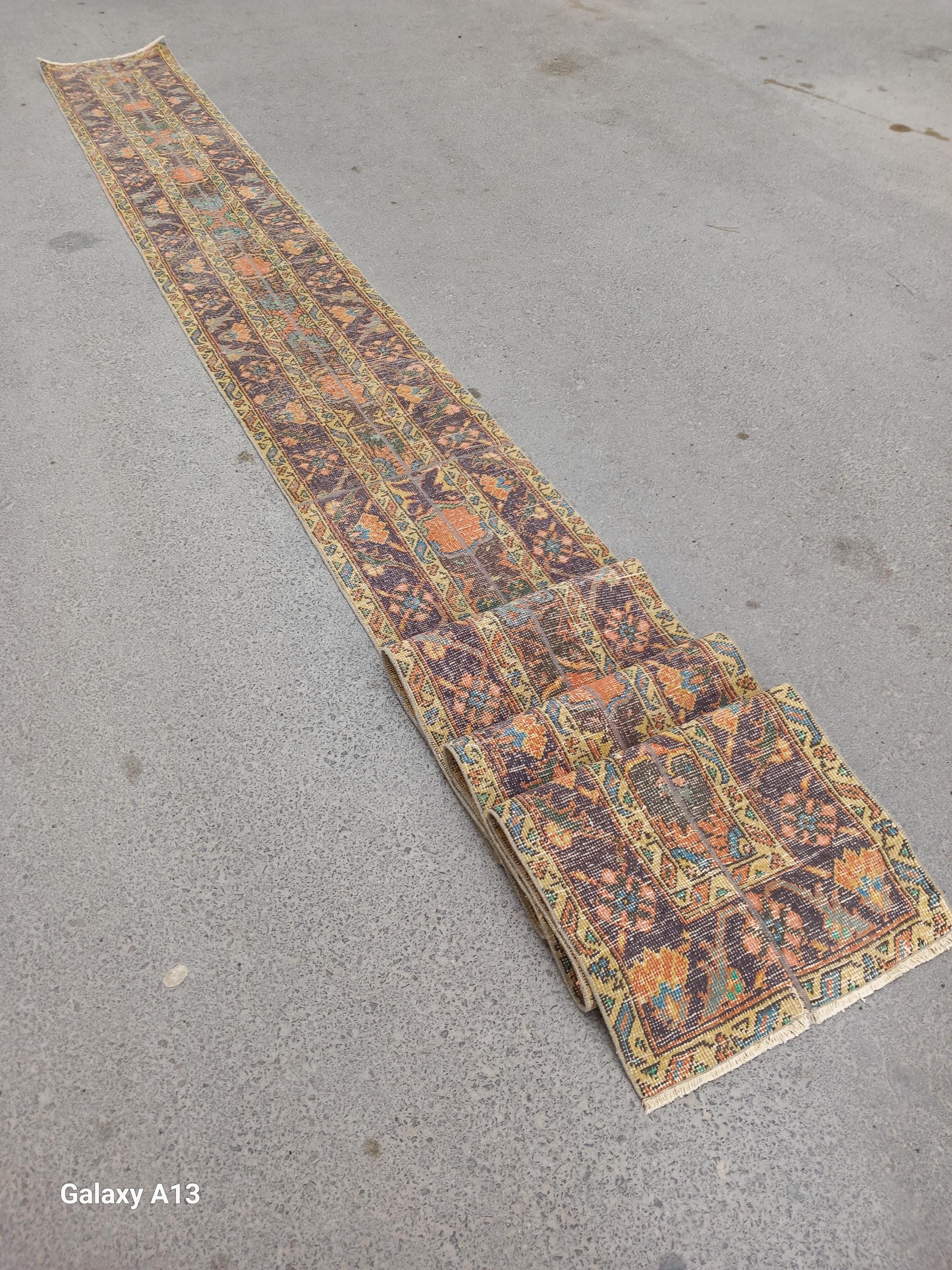 1,8x21,7 piedi, tappeto 2x21, passatoia 2x21, passatoia patchwork, tappeto vintage 2x21, passatoie per scale, tappeti per ingresso, passatoia lunga, t