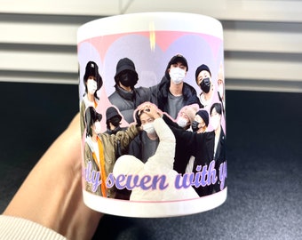 Customized BTS mug, BTS ceramic mug, Jin mug, Kim Seokjin mug, BTS cup, Kim Seokjin cup