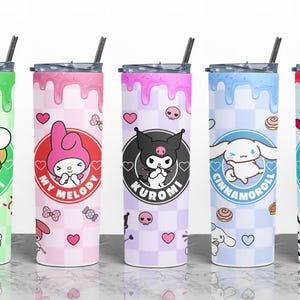 Customized kawaii japanese tumbler, Kawaii water bottle, Kawaii Kitty tumbler, Cute Kitty Tumbler