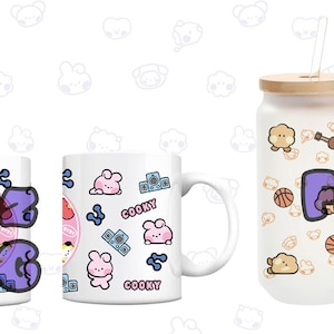 Customized Kpop frosted glass, K-pop tumbler, Kpop mug, K-pop cup, Cute Kpop can glass, Glass Cup with Lid and Straw, Customized Gift