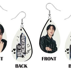 Kpop tour earrings, K-pop earrings, K-pop Inspired Earrings, Plastic Earrings, Hypoallergenic Stud Earrings, K-pop Army Gift