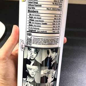 Customized Bangtan Tumbler, BTS Tumbler, BTS Tumbler Merch, BT21 Tumbler, Personalized BTS Mug, 20oz Skinny Straight w/ Metal Straw image 3