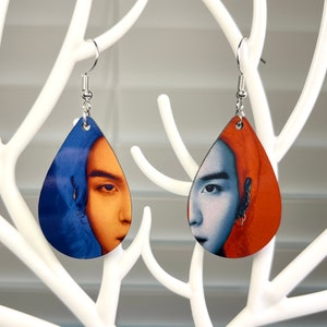 Customized Kpop Suga earrings, Agust D earrings, Suga wholly or whole me earrings, BTS Suga