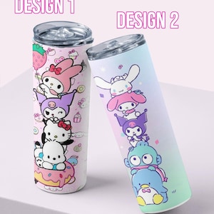 Customized kawaii japanese tumbler, Kawaii water bottle, Kawaii Kitty tumbler, Cute Kitty Tumbler