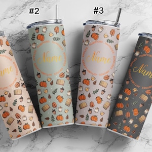 Vaso de calabaza personalizado, vaso de otoño, vaso de Acción de Gracias de otoño, vaso de calabaza, regalo para los amantes del otoño, vaso de calabaza con especias.