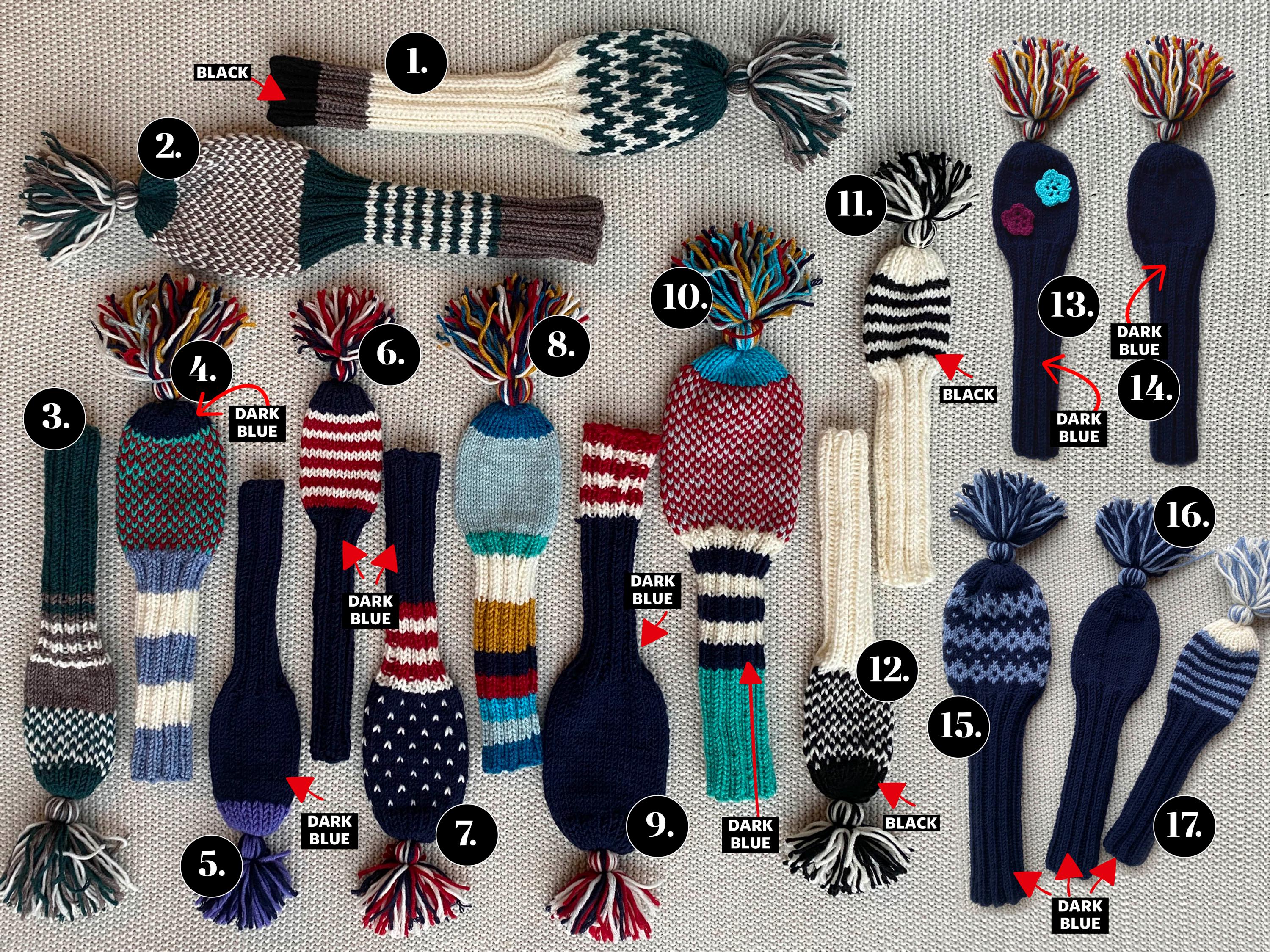 Knit golf headcovers - Etsy 日本