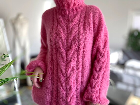 Pink woolen jumper online