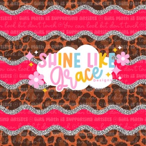 Naadloos boujee-patroon met glitter en luipaardgolven