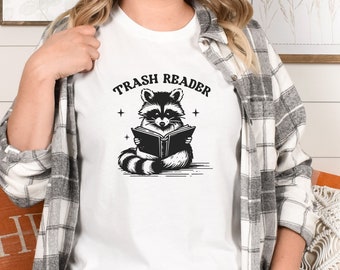 Trash Raccoon Reader Shirt: Book Lover Tee