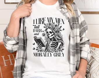 Morally Grey Book T-Shirt: Dark Romance Reader Tee