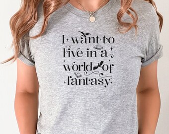 Fantasy Book Shirt: Book Lover Cotton Tee