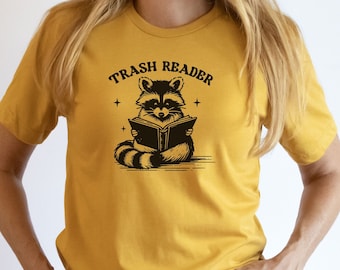 Trash Raccoon Reader Shirt: Book Lover Gift