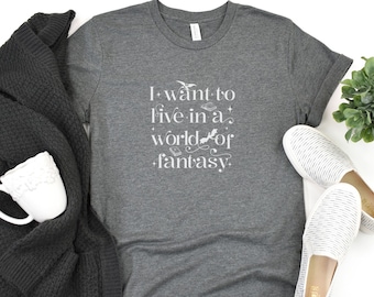 Fantasy Reader Shirt: Book Lover Gift, Cotton Tee
