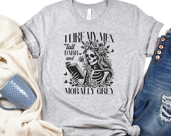 Morally Grey Book T-Shirt: Dark Romance Reader Tee
