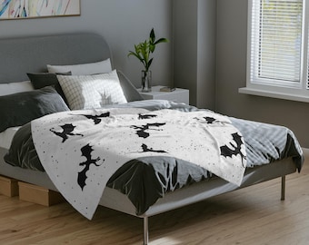 Dragon Throw Blanket: Cozy Minky Micro-Fleece, Fantasy Reader Gift
